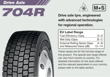 315/60 R22.5 YOKOHAMA 704R 152L (E,C,74)